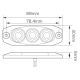 LED Autolamps 11FM 12/24V Low-Profile Rear Fog Lamp PN: 11FM